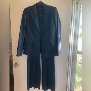 Anne Klein Wool Blend Pantsuit Size 4 Navy